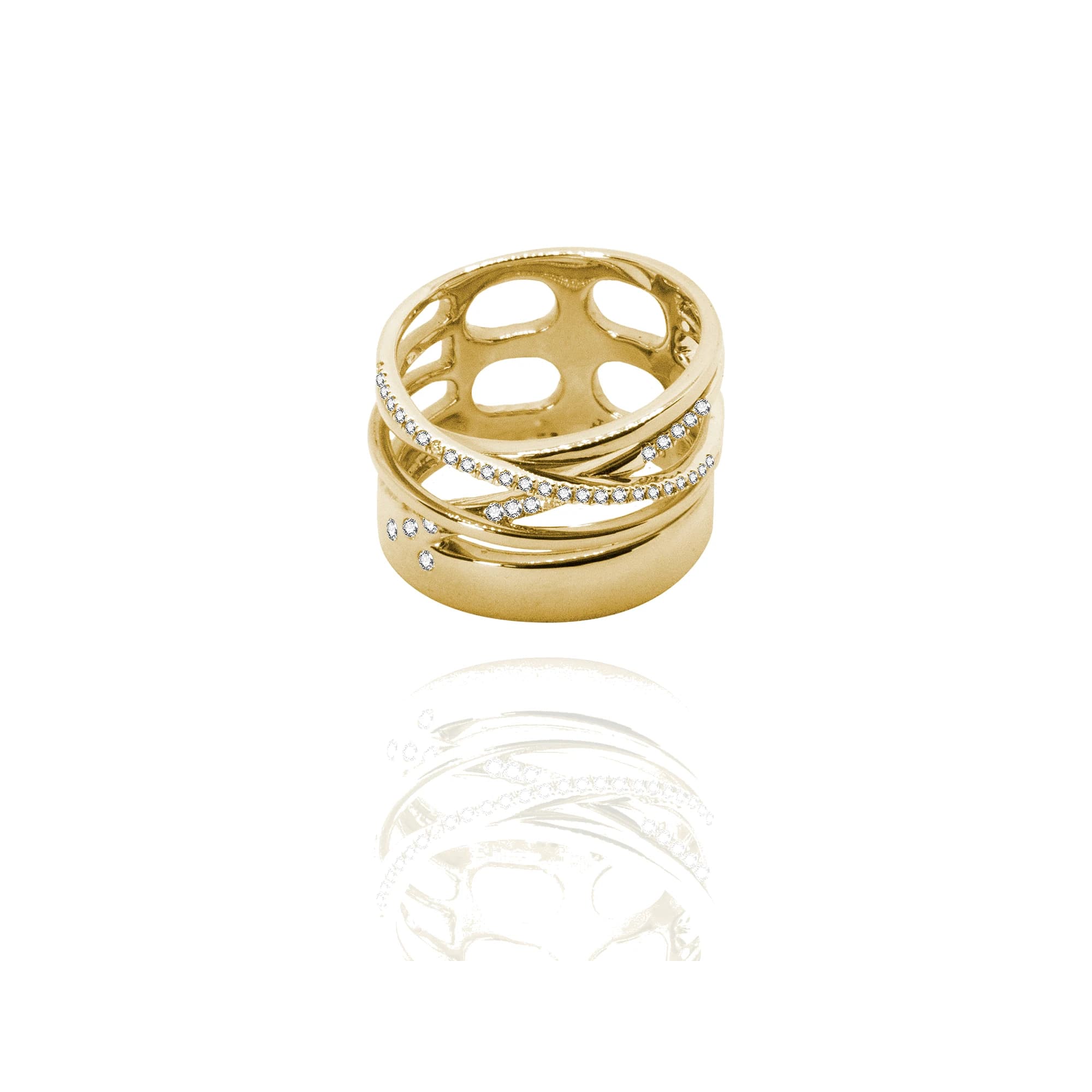 Sortija oro blanco y oro rosa