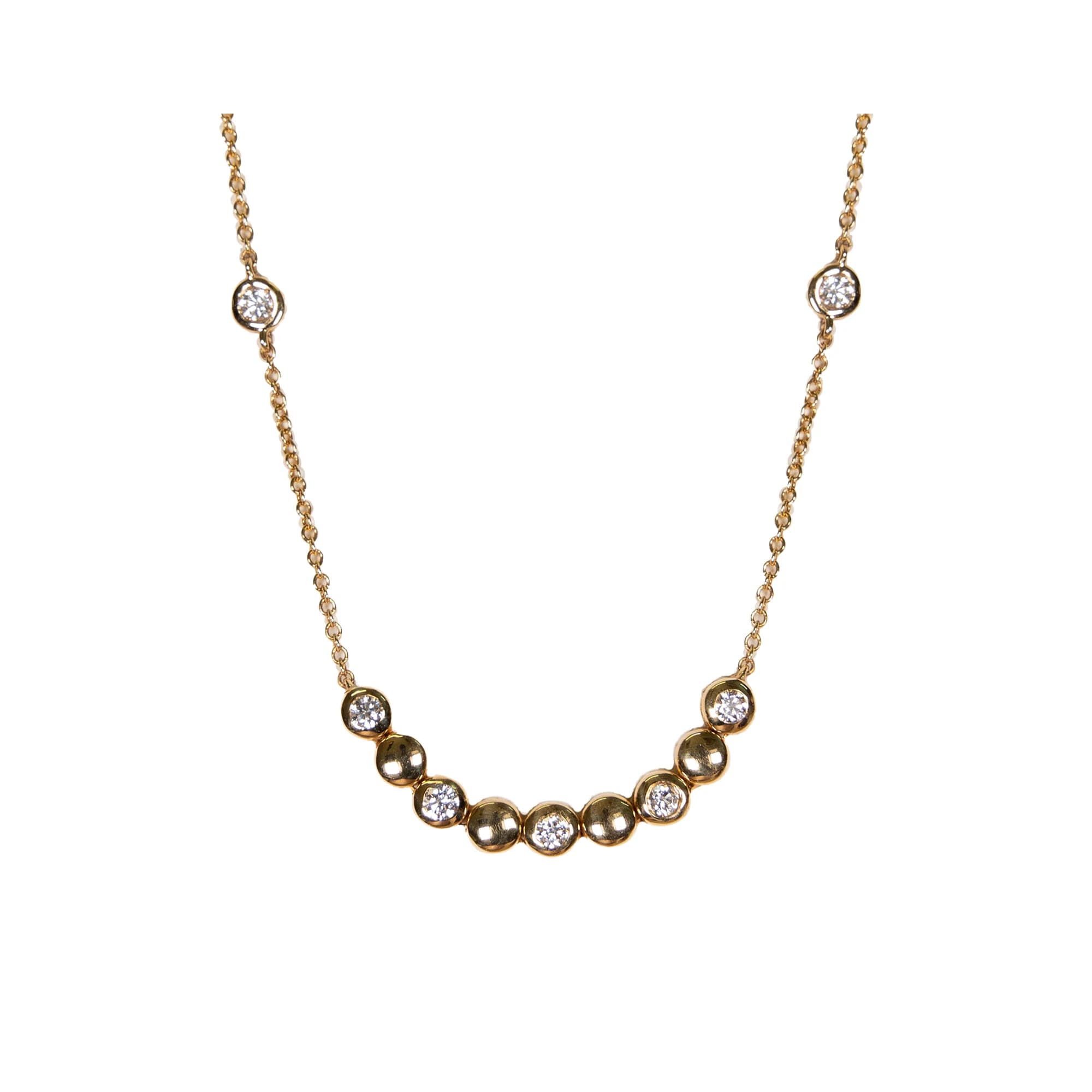 Cadena oro amarillo con brillantes