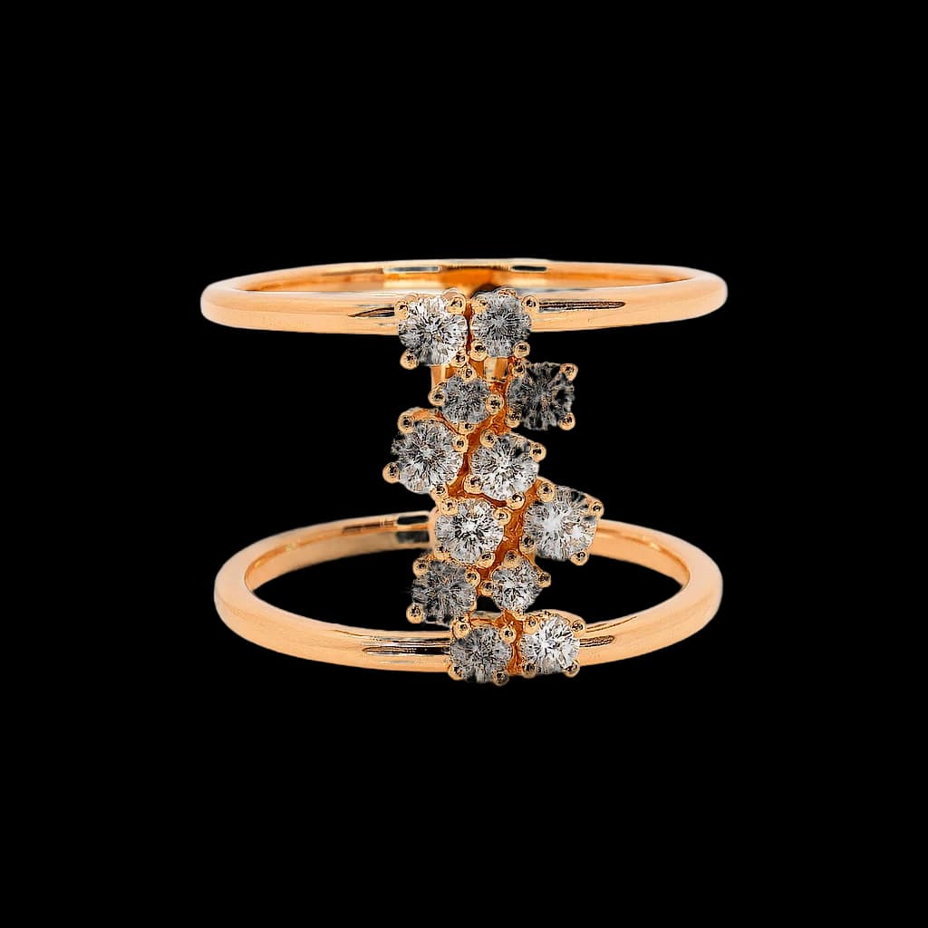 Anillo de oro con diamantes