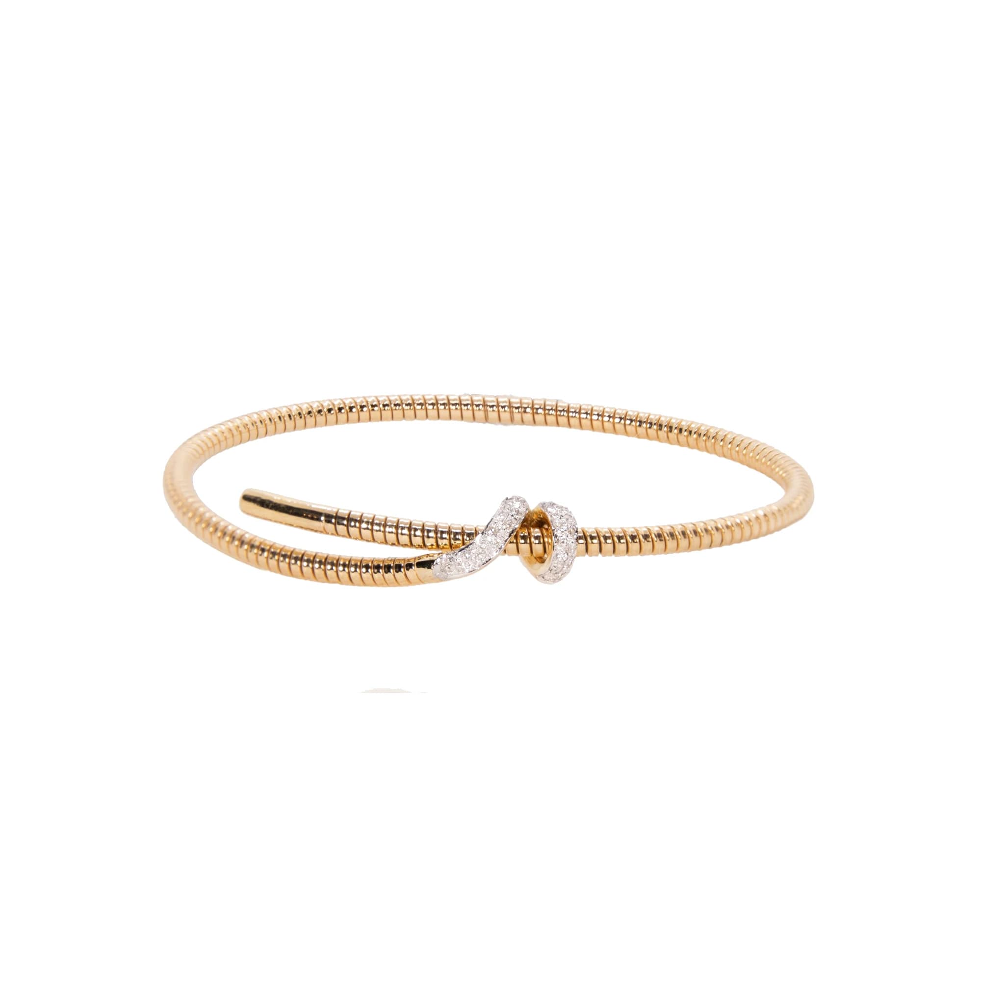 Pulsera oro rosa y brillantes