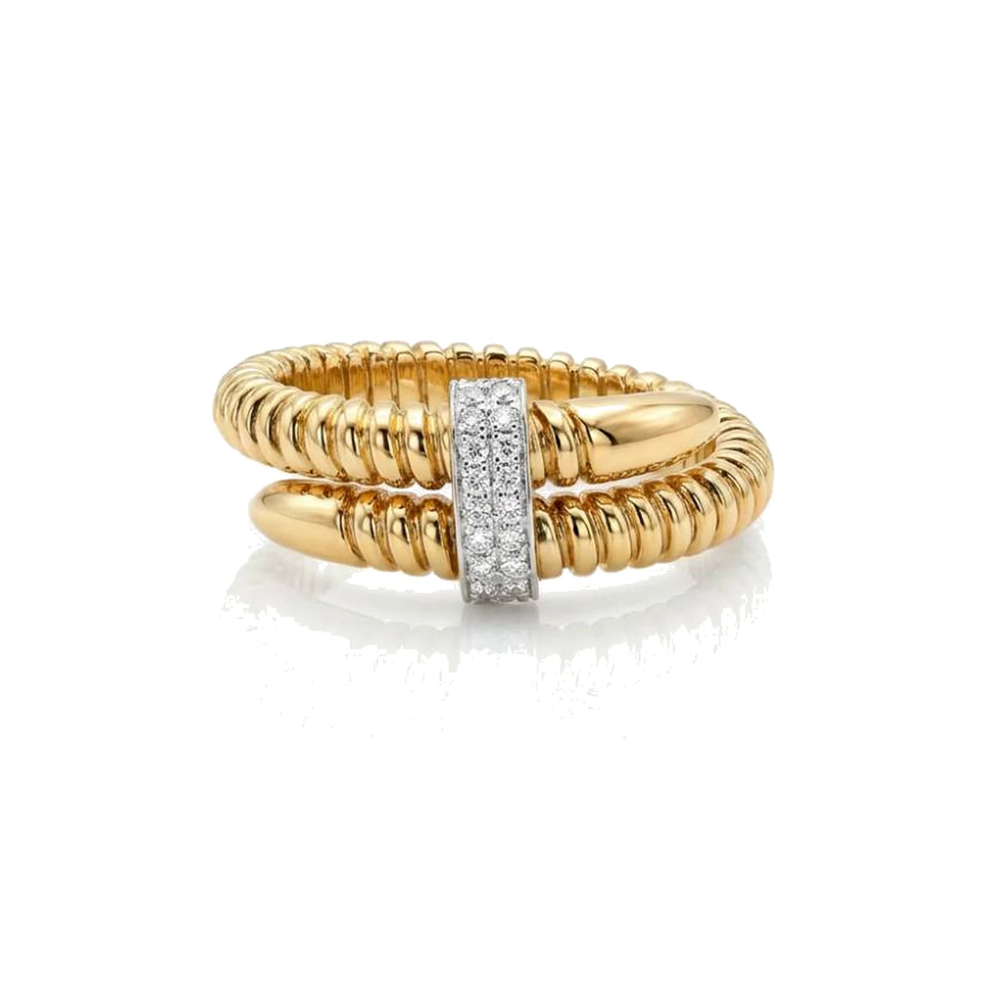 Anillo oro rosa y brillantes