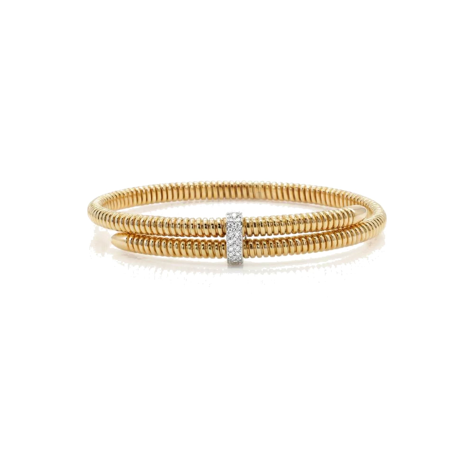 Pulsera oro rosa y brillantes