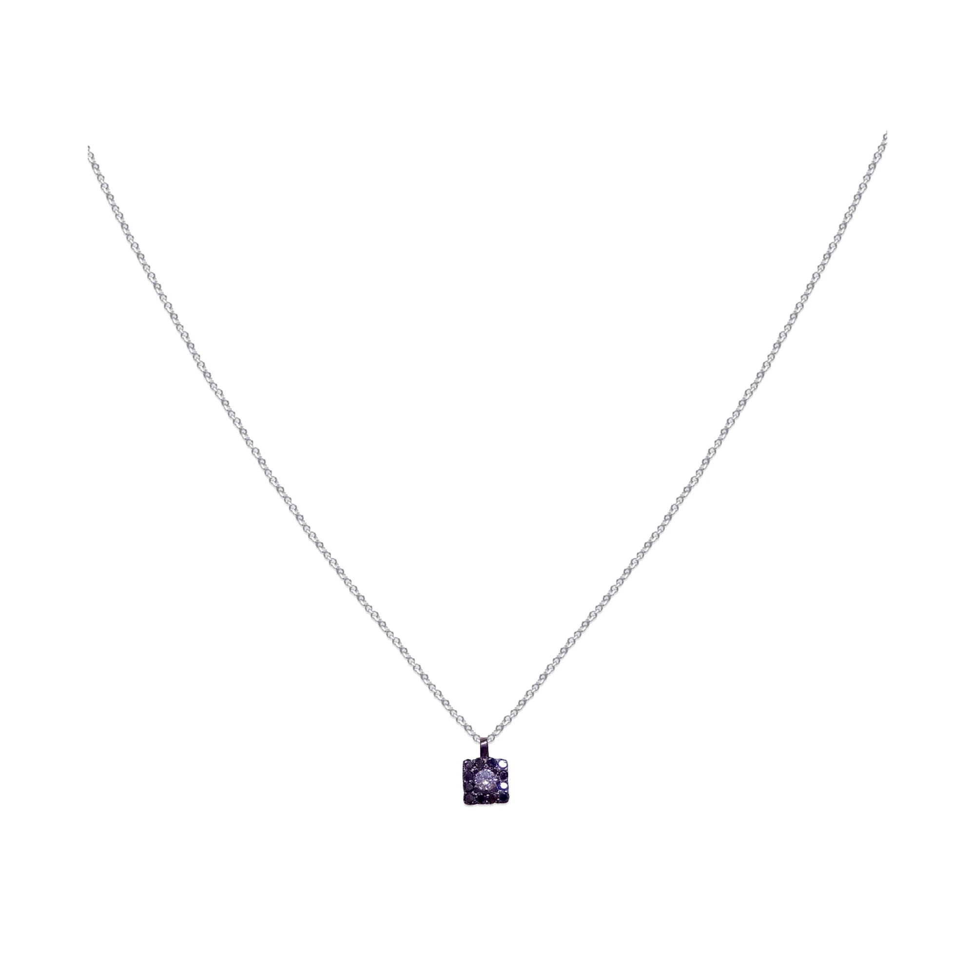 Colgante oro blanco con diamantes