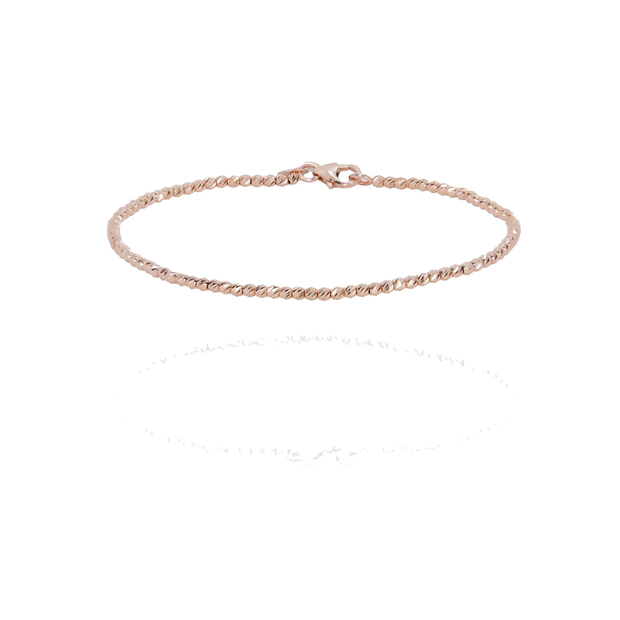 Pulsera una de oro rosa y otra de oro blanco