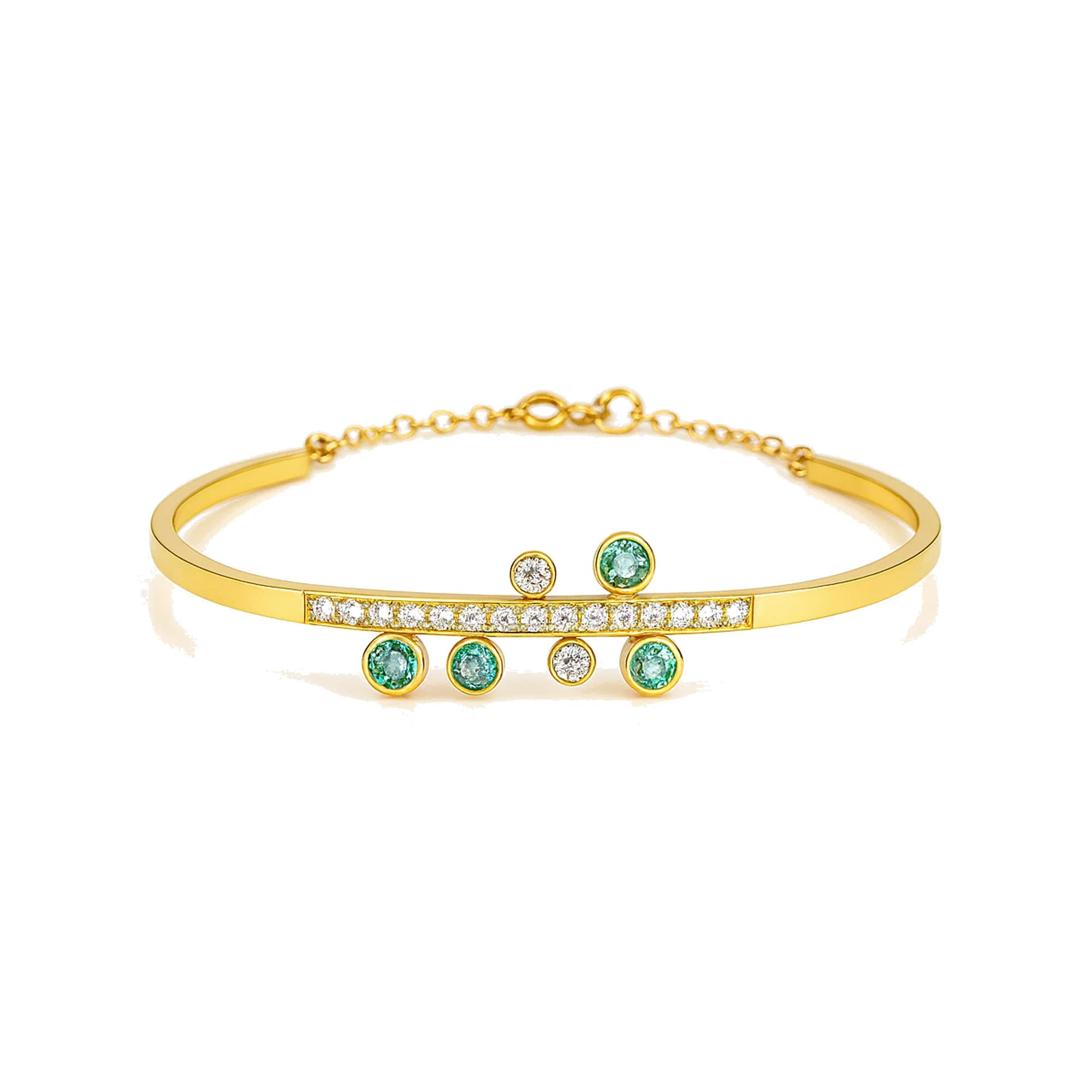 Pulsera de oro con diamantes