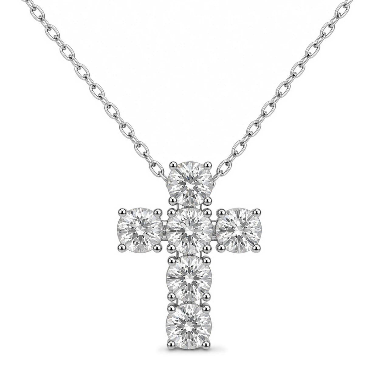 Colgante cruz de brillantes