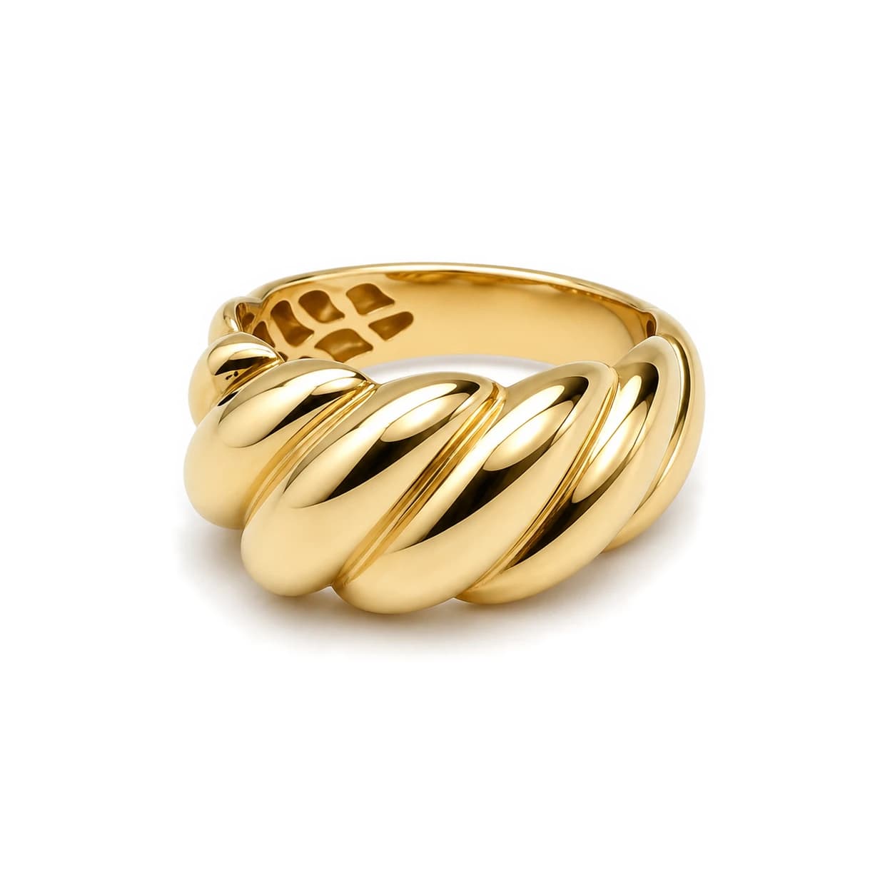 Anillo croissant de oro amarillo