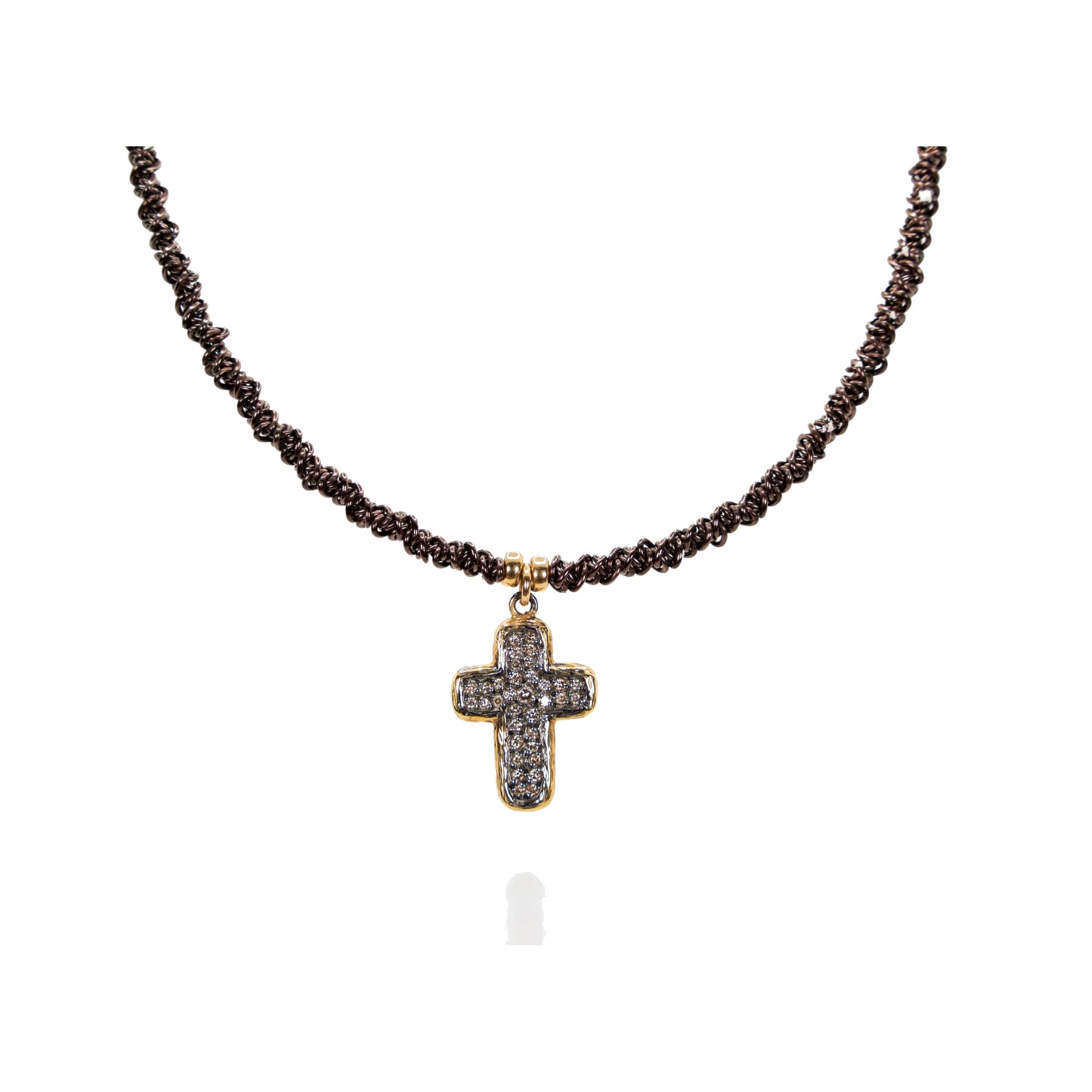 Gargantilla oro y brillantes brown