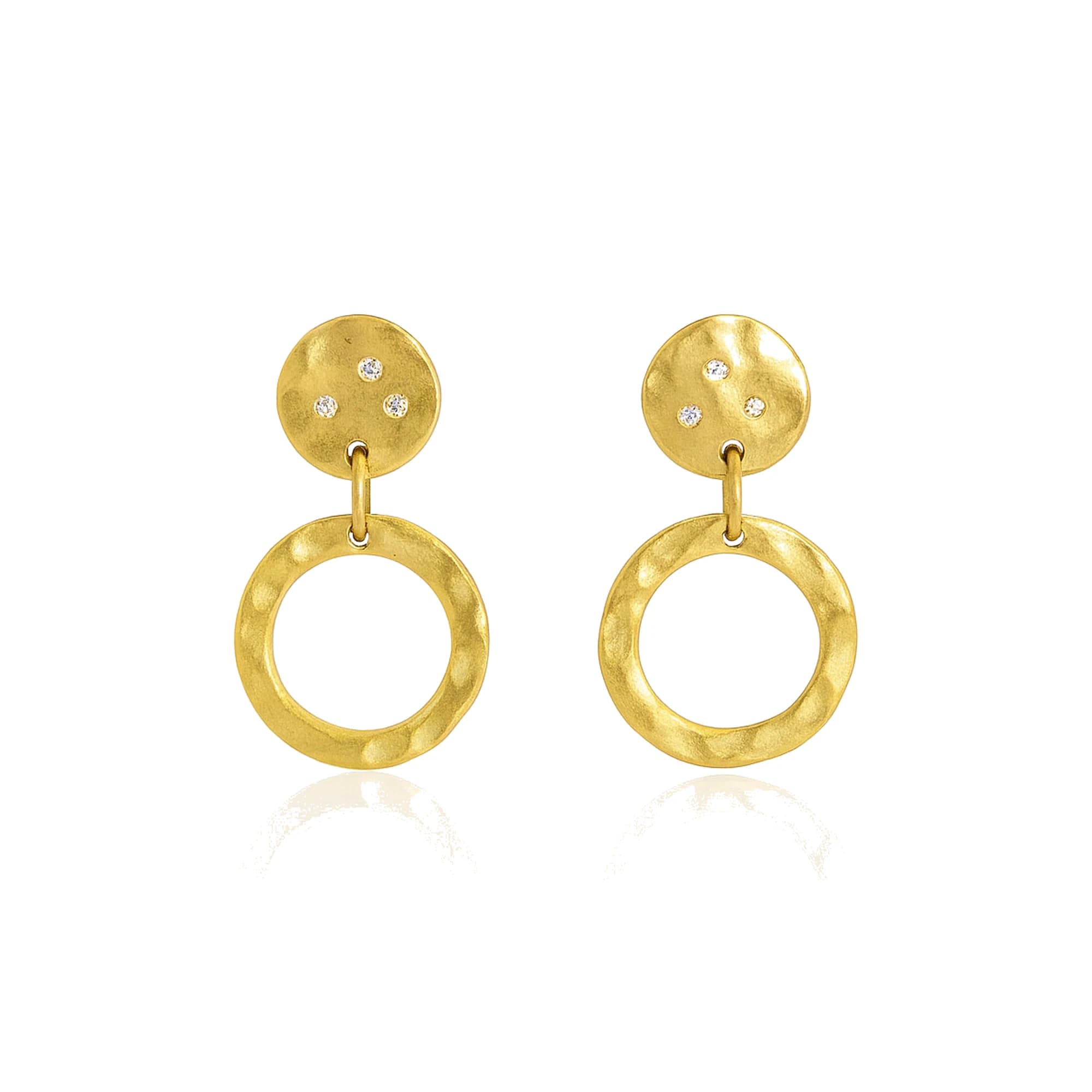 Pendientes de oro con diamantes