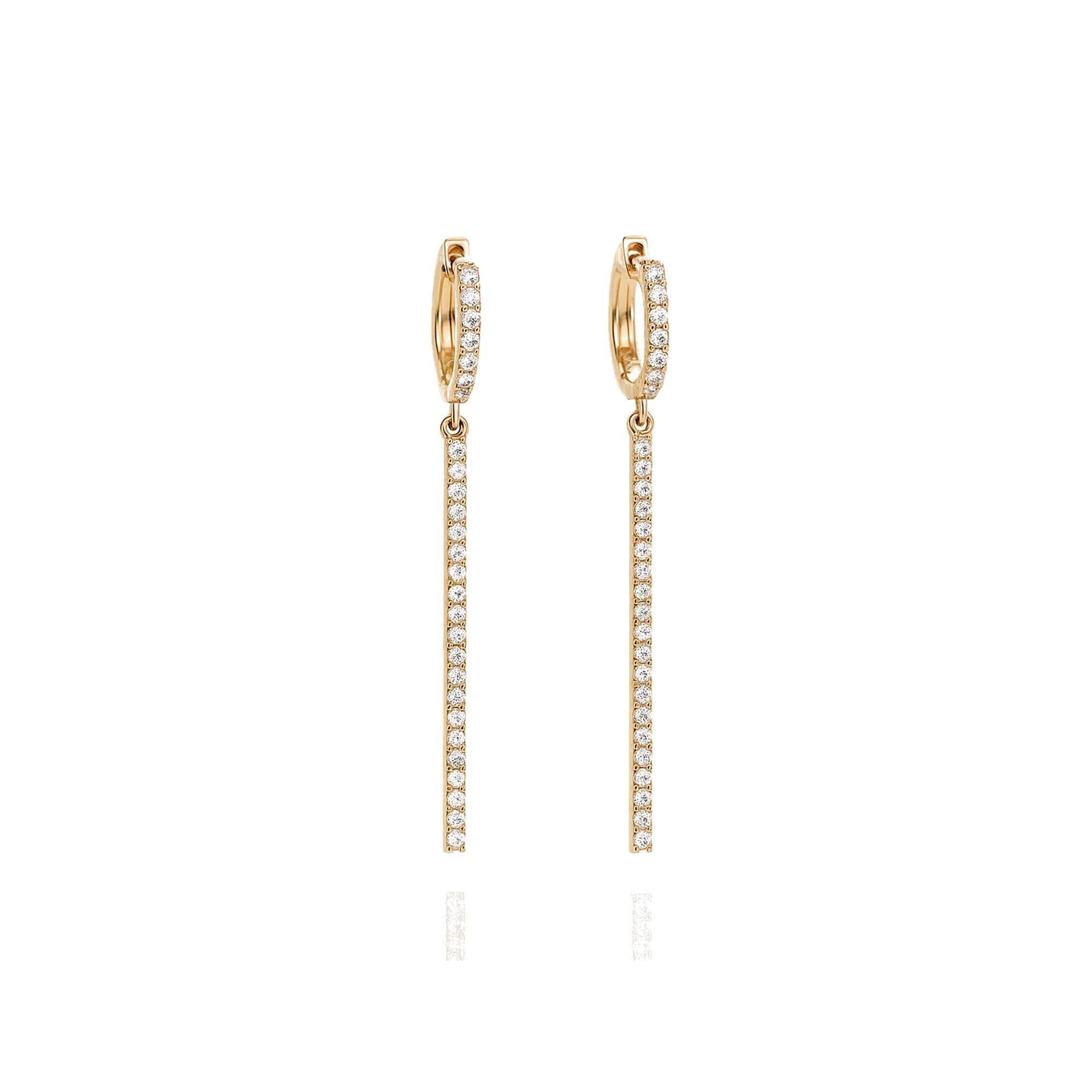 Pendientes de oro con diamantes