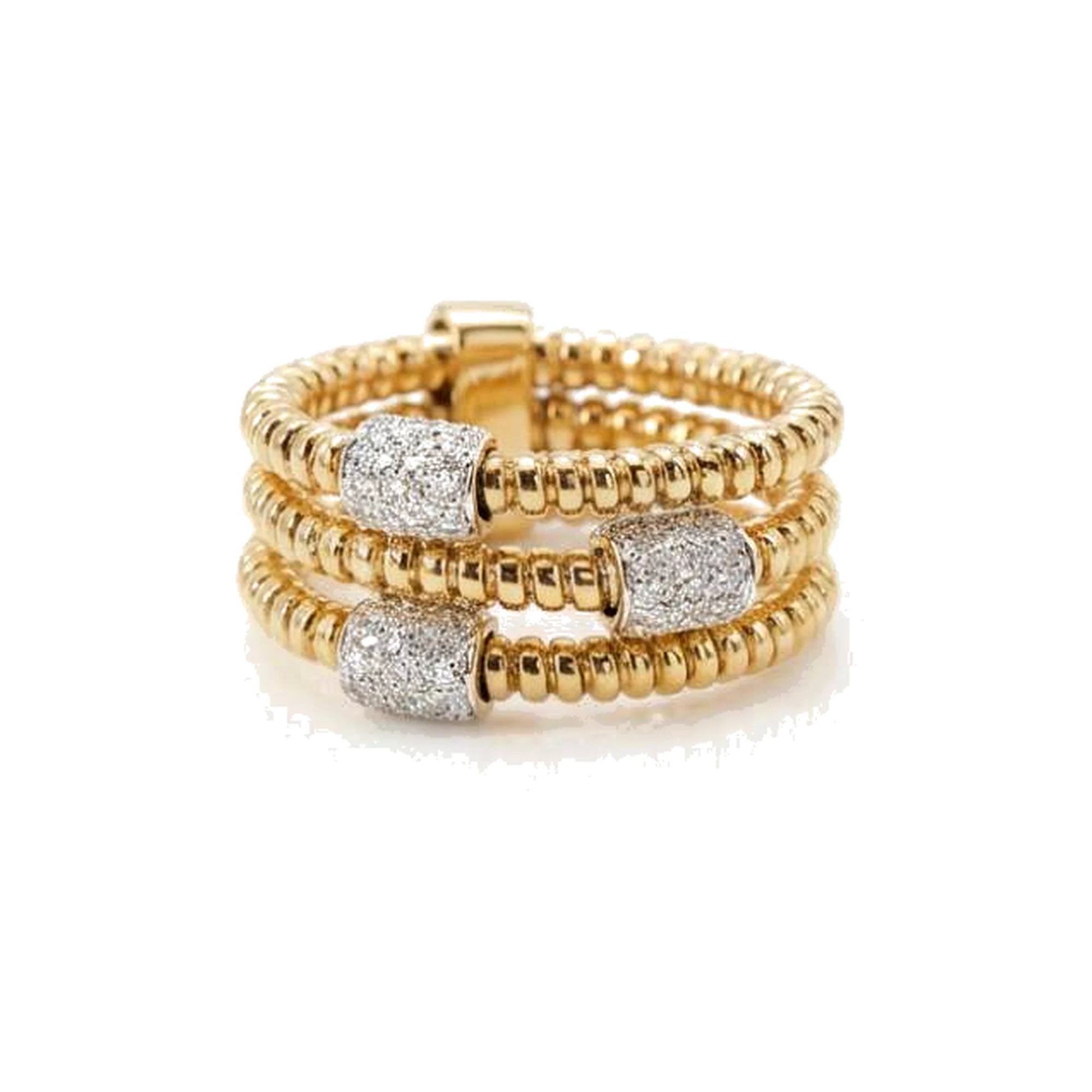 Anillo oro rosa y brillantes