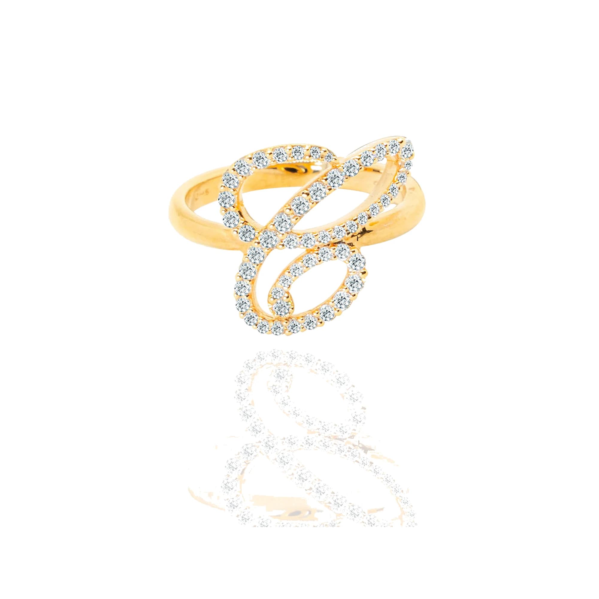 Sortija oro amarillo y brillantes