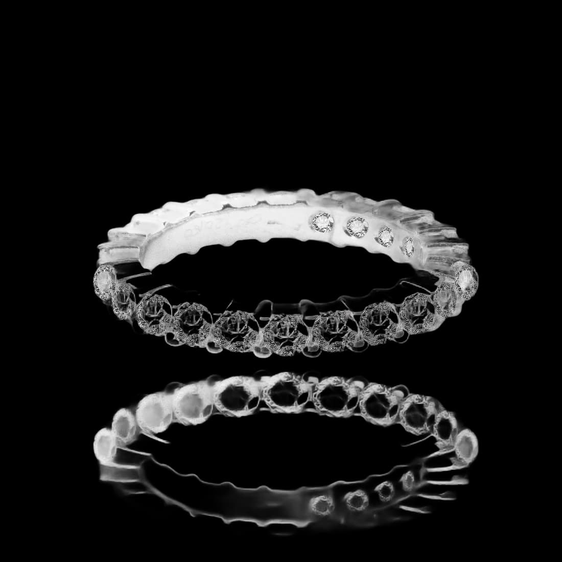 Anillo de compromiso oro blanco y brillantes