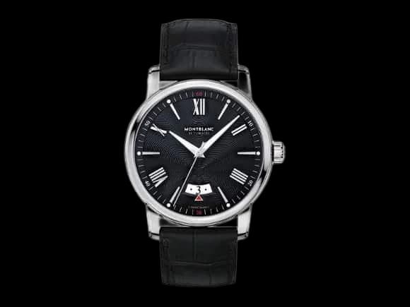 Montblanc 4810 Date Automatic / Esfera guilloché negra con índices y numerous rodiados