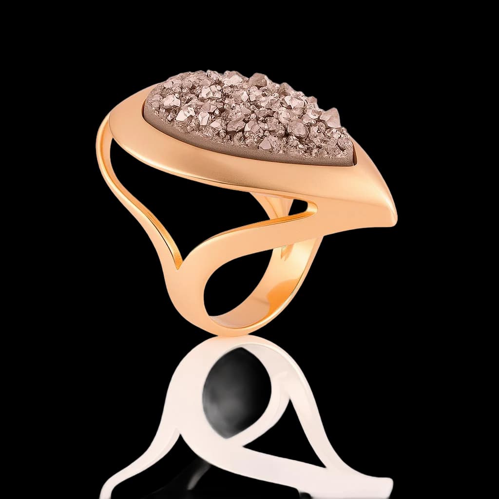 Anillo drusa platina