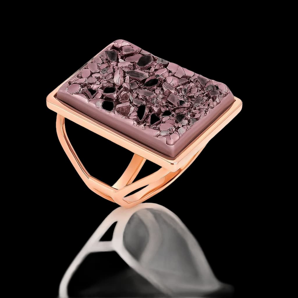 Anillo drusa platina