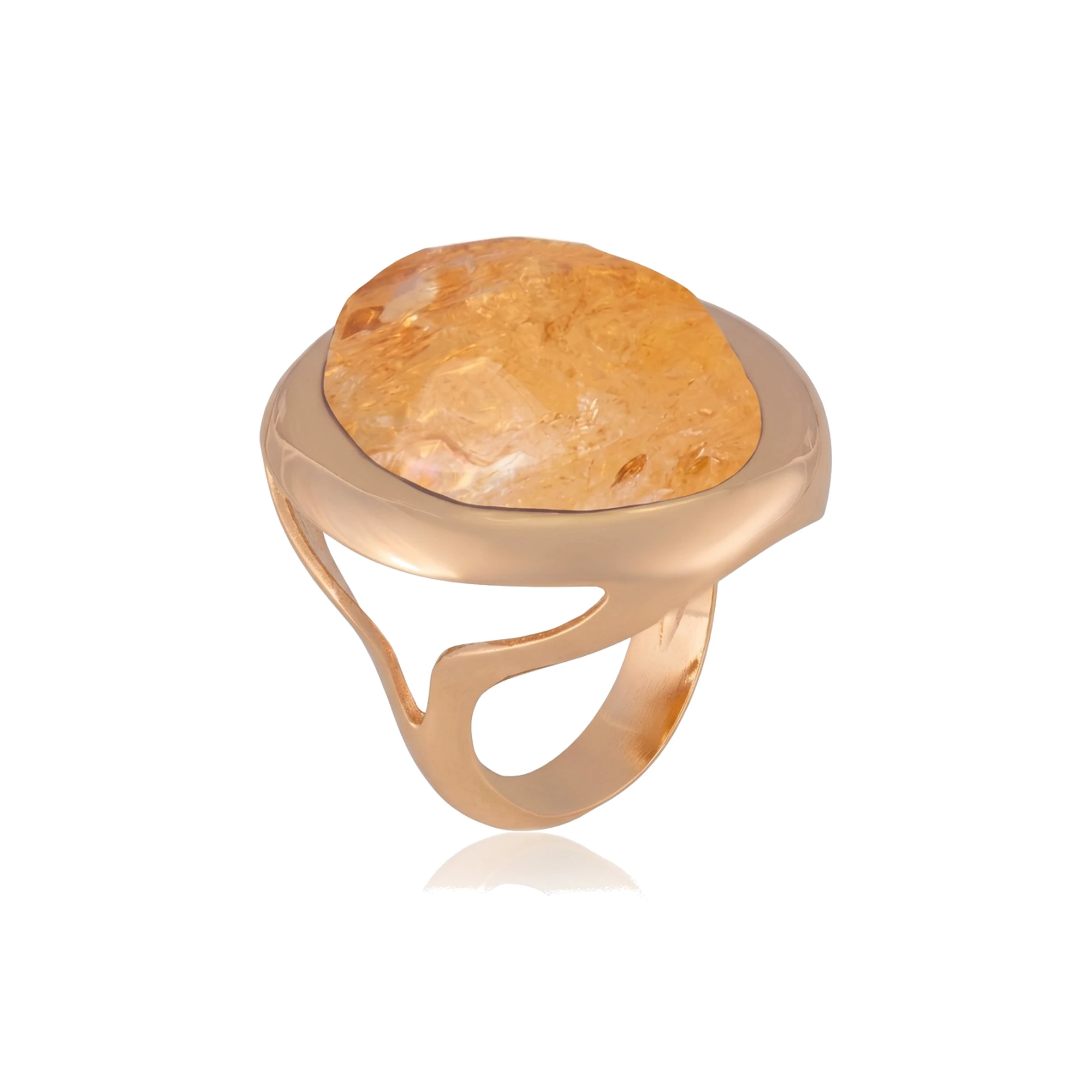 Anillo oro aragonita