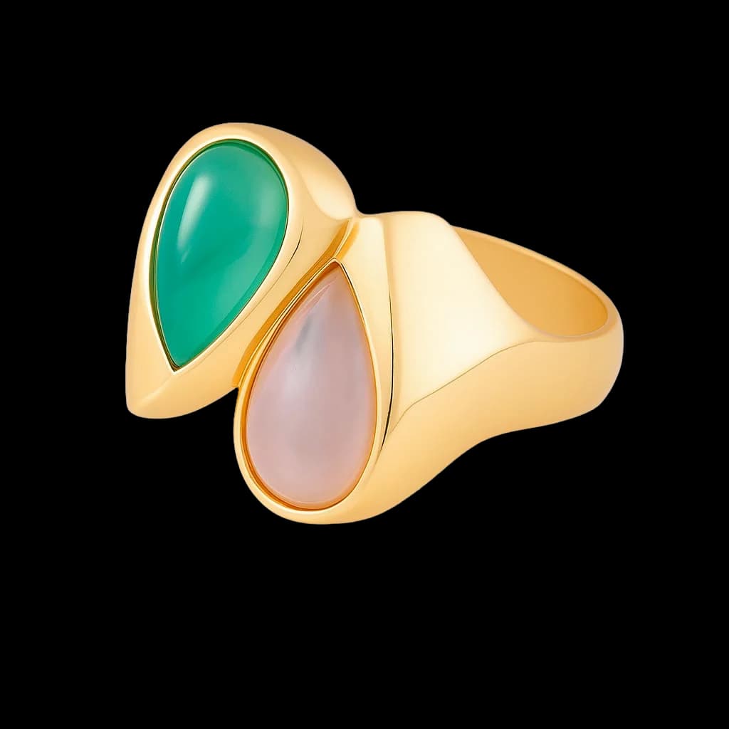 Anillo oro colorido