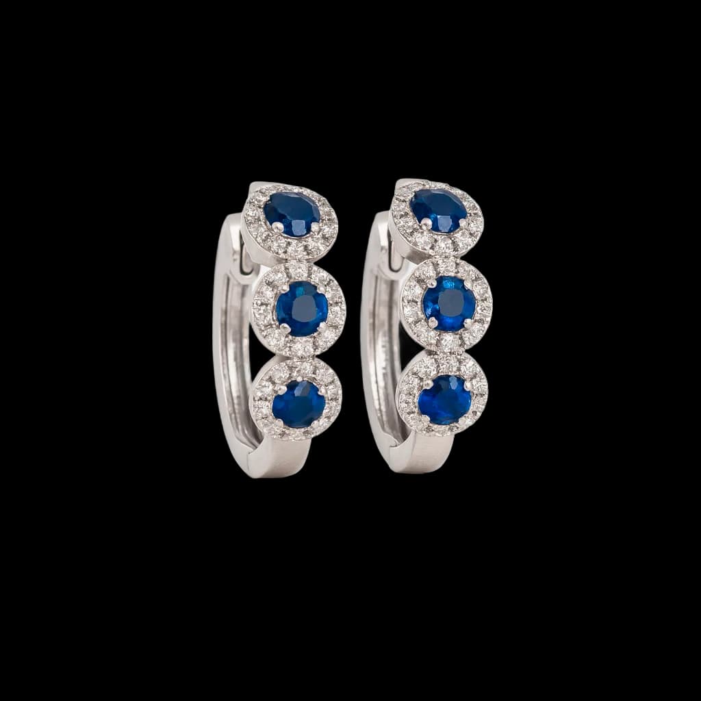 Pendientes de oro con diamantes