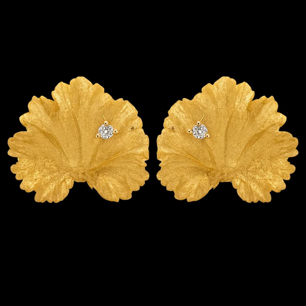 Pendientes oro y brillante